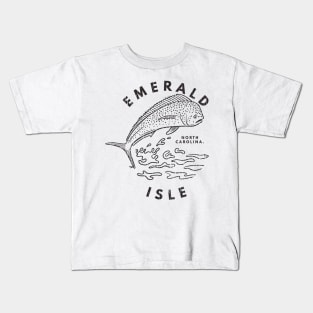 Emerald Isle, NC Summertime Vacationing Mahi Mahi Big Head Fish Kids T-Shirt